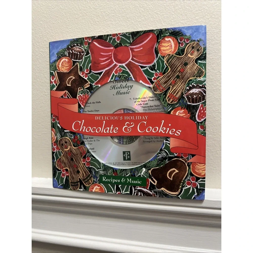 NEW DELICIOUS CHOCOLATE AND COOKIES BOOK WITH RECIPES & FREE CD OF HOLIDAY MUSIC